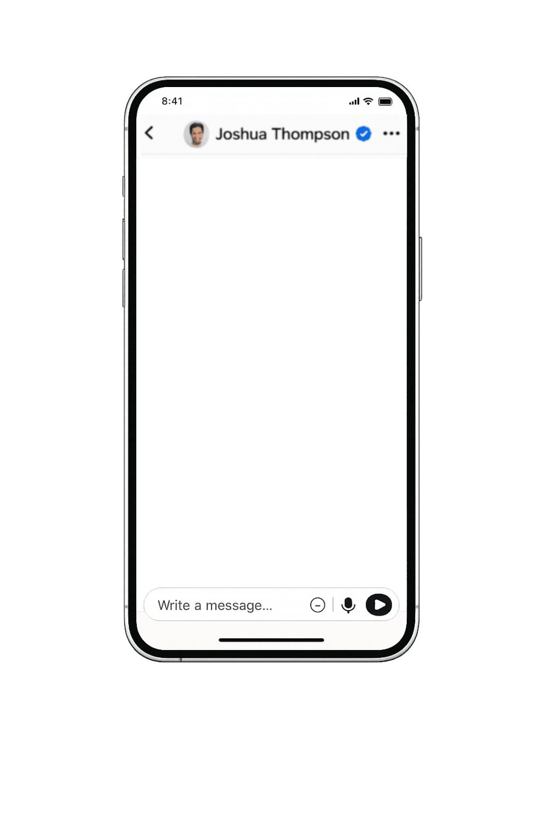Personal verification blue tick on profile screen